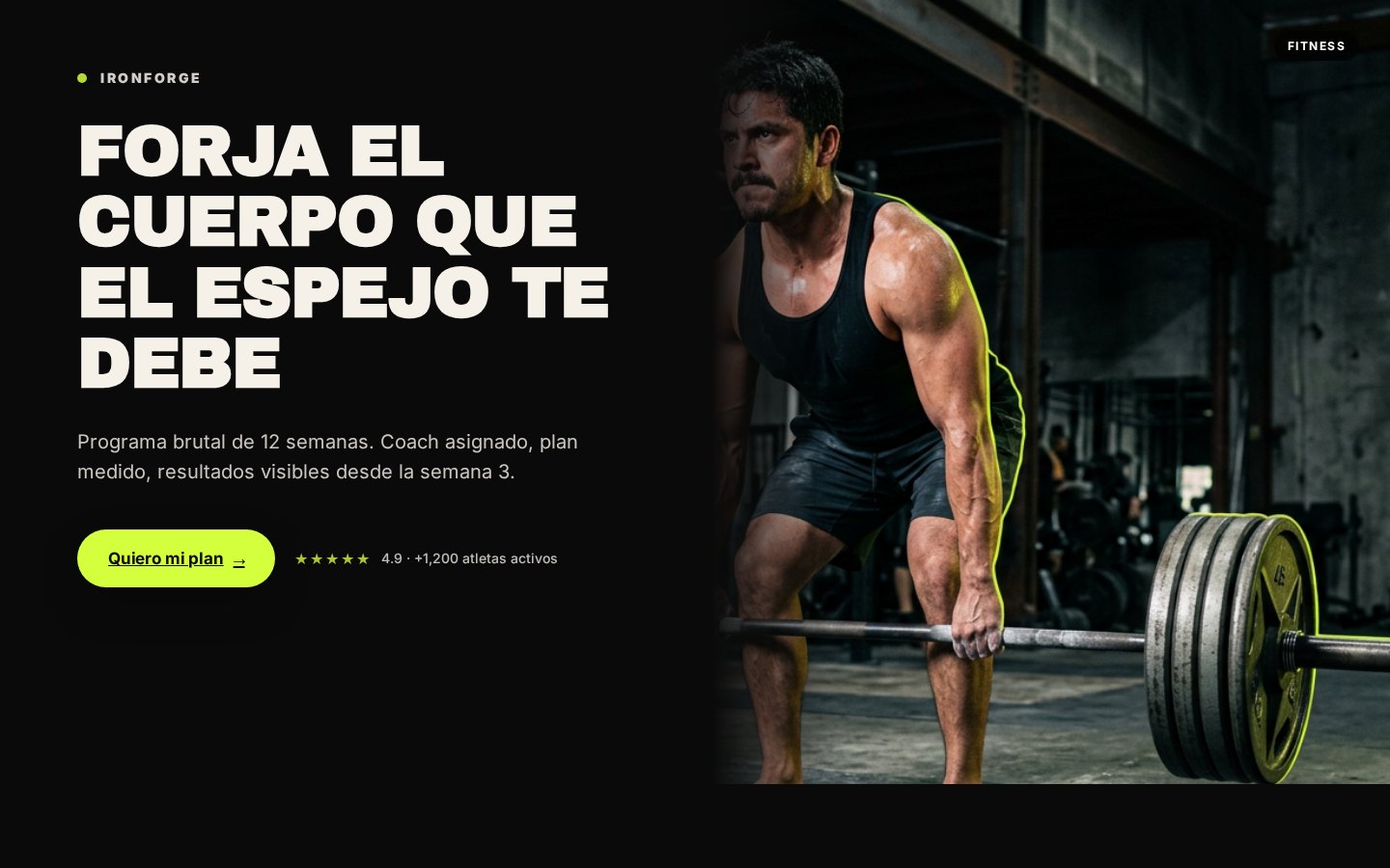 IronForge — Fitness
